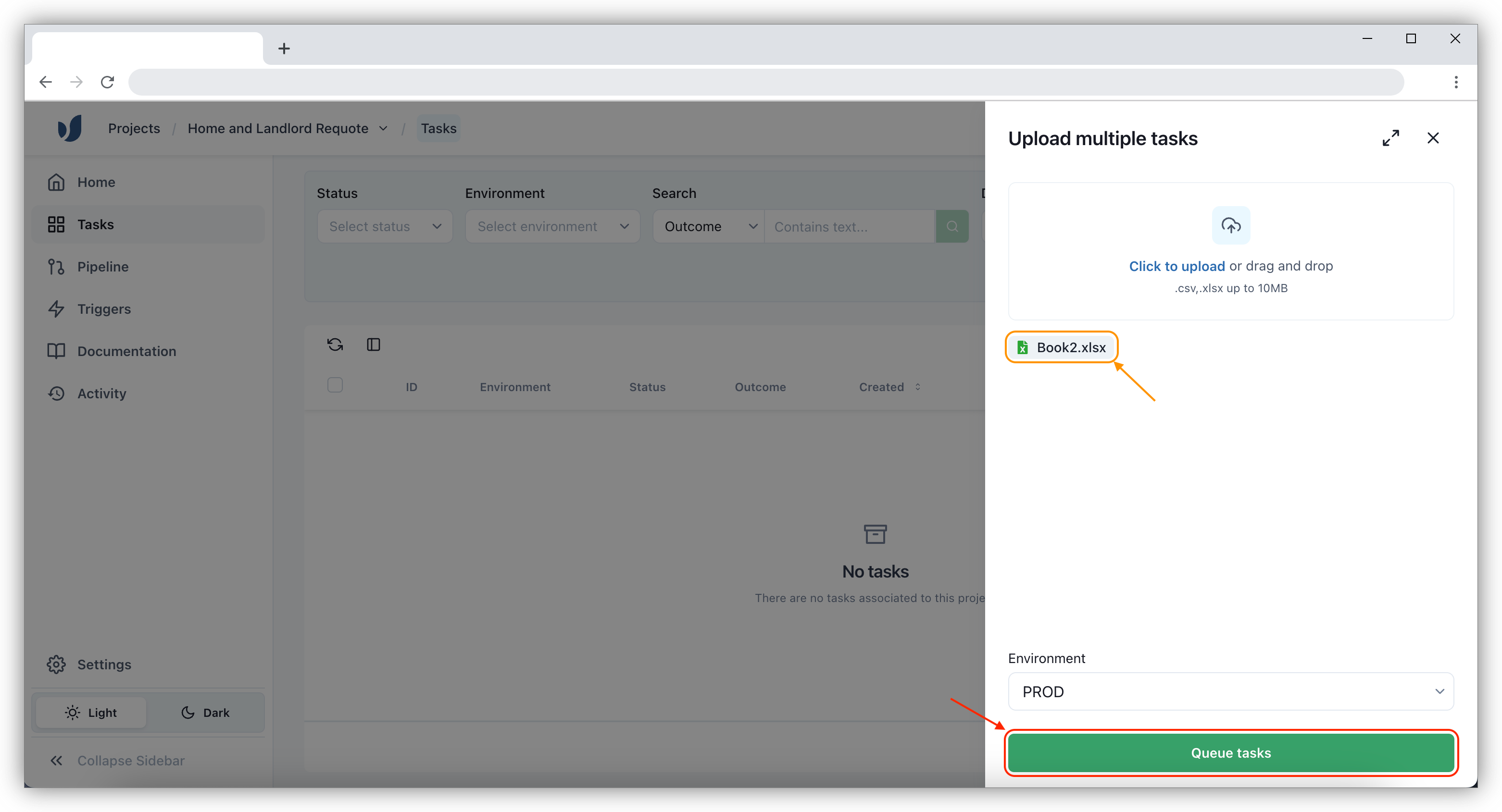 Creating multiple tasks - second step