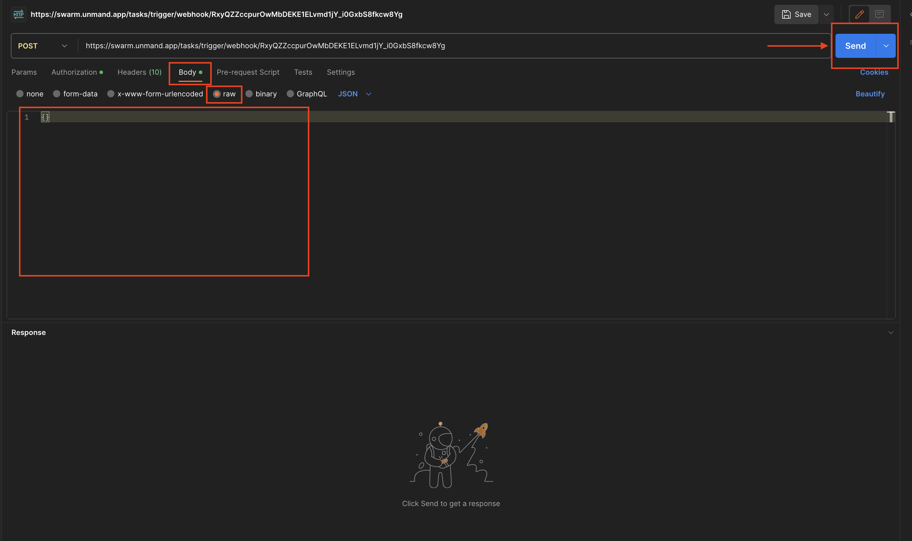 Set Body data in Postman