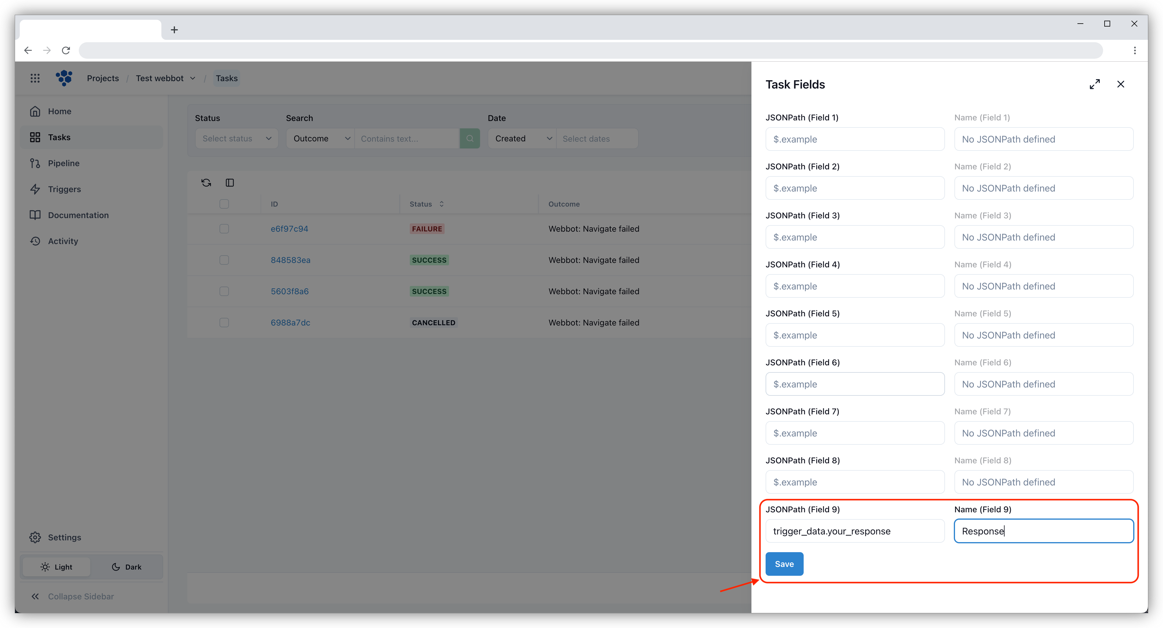 Selecting schema keys